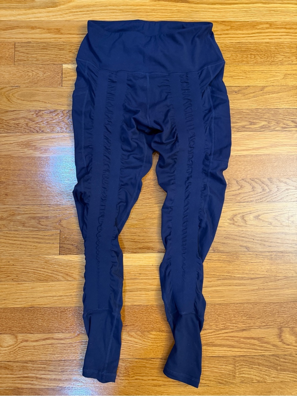 Sweetflexx Resistance Band Leggings Pockets in Navy Blue - Size 8 (Front Bands)